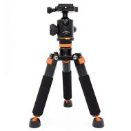 Koolehaoda Mini Tripod & K-08 Ball Head for 1/4 or 3/8 Monopods-SLR Camera