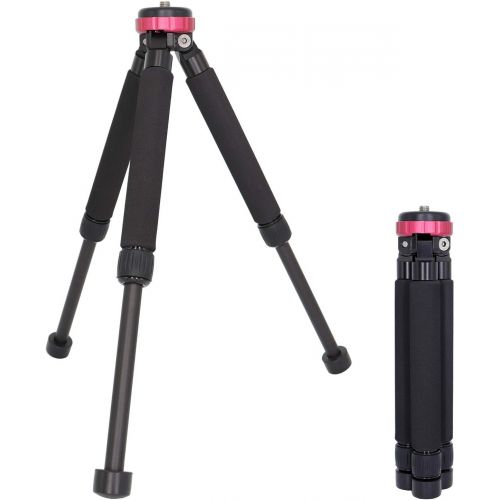  Koolehaoda Mini Tripod All Metal Tabletop Tripod Stand with 1/4 and 3/8 Screw Mount and Function Leg Design, Max Height 13 inch, Load up to 10kg/22lbs,for DSLR Camera,Monopods