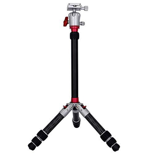  koolehaoda Portable Carbon Fiber Mini Tripod (TKS253C+Axis)