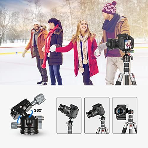  [아마존베스트]koolehaoda New design E1 tripod ball head mini ballhead with quick release plate for camera tripod, net weight only 170 g, maximum load: 8 kg (E1-ballhead).