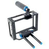 Koolehaoda Aluminium Alloy Camera Video Cage Kit with Top Handle Grip for Nikon D7000 D5200 D5100 D5000 D3300, Pentax, Canon 5d Mark Iii700d 650d 600d 550d,olympus Dslr SLR