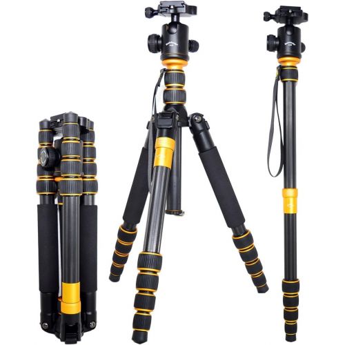  Koolehaoda Professional 64” Tripod Monopod & Ball Head Carry Bag Max Load:20kg,max D: 28mm