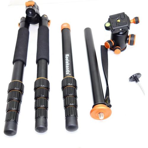  Koolehaoda Professional 64” Tripod Monopod & Ball Head Carry Bag Max Load:20kg,max D: 28mm