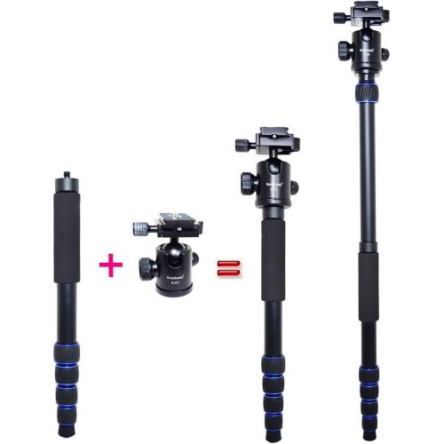  Koolehaoda Professional 64” Tripod Monopod & Ball Head Carry Bag Max Load:20kg,max D: 28mm