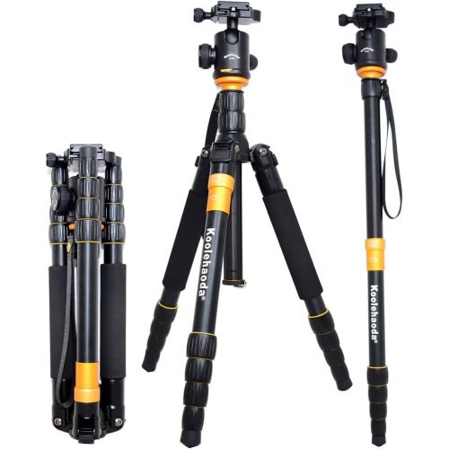  Koolehaoda Professional 64” Tripod Monopod & Ball Head Carry Bag Max Load:20kg,max D: 28mm