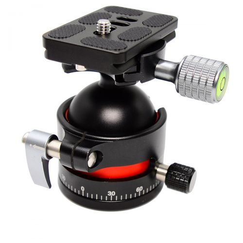  Koolehaoda koolehaoda E3 mini Tripod Head Ballhead with Quick Release Plate. Big sphere：SΦ45MM，Maximum load: 20KG (E3-ballhaed)