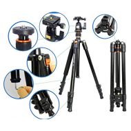 Koolehaoda koolehaoda Portable 62-Inch Aluminum Tripod with Ball Head Bag. Load capacity 17.6lbs/8kg (KQ-628)