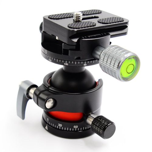  Koolehaoda koolehaoda E2 Tripod Ball Head double Panoramic Head with Quick Release Plate For Camera Tripod, Net weight only 280G,Maximum load: 12KG (CNC process, double Panoramic Head E2+H2)