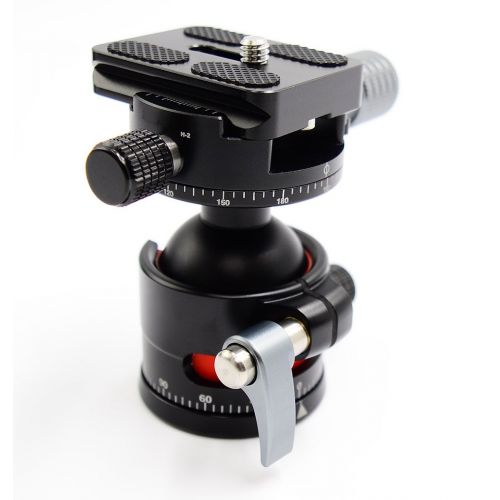  Koolehaoda koolehaoda E2 Tripod Ball Head double Panoramic Head with Quick Release Plate For Camera Tripod, Net weight only 280G,Maximum load: 12KG (CNC process, double Panoramic Head E2+H2)