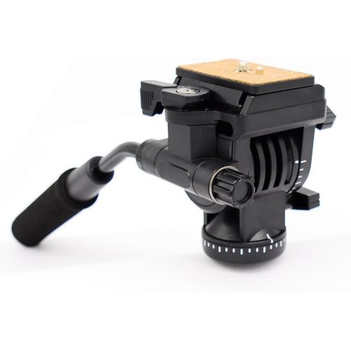  Koolehaoda 360°single Handle Hydraulic Damping Three-dimensional Ball Head with Quick Release Plate for Tripod Monopod