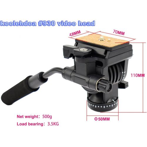  Koolehaoda 360°single Handle Hydraulic Damping Three-dimensional Ball Head with Quick Release Plate for Tripod Monopod