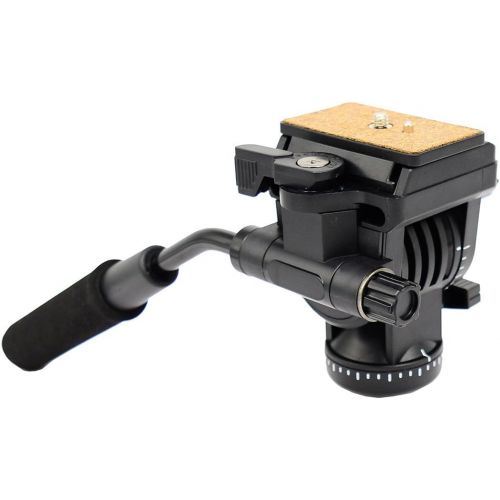  Koolehaoda 360°single Handle Hydraulic Damping Three-dimensional Ball Head with Quick Release Plate for Tripod Monopod