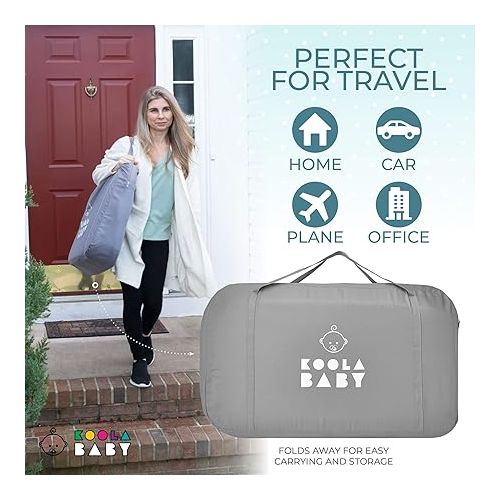  3 in 1 Baby Bassinet, Bedside Sleeper, & Playpen, Easy Folding Portable Crib (Grey)- KoolaBaby (Bassinet)