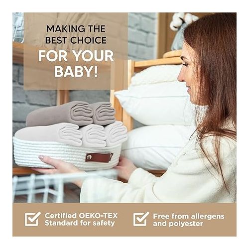  Jersey Cotton - Master (White + Grey, for 4moms Mamaroo)