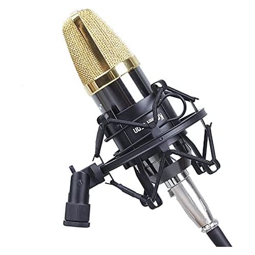  Koolertron Universal 50MM Microphone Shock Mount for 48MM-54mm Diameter Condenser Mic (Black)