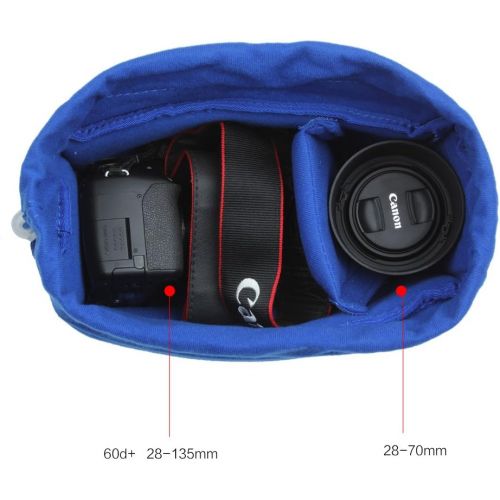  Koolertron Shockproof Camera Photo Bag for SLR SLR TLR Camera Insert Partition Padded Case for Sony Canon Nikon DSLR Shot Or Flash Light