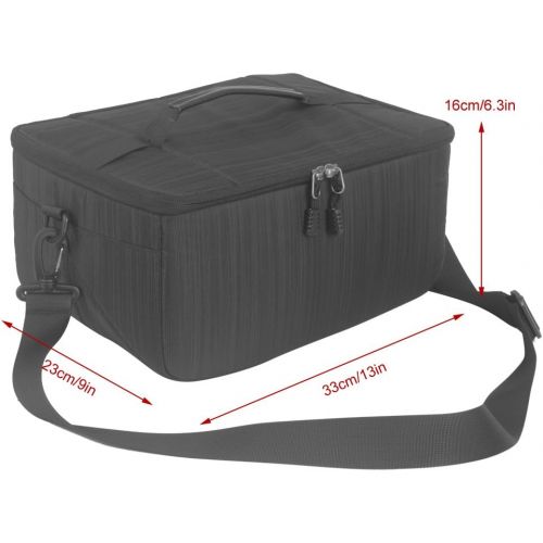  Koolertron Camera Case DSLR Camera Insert Bag Purse Universal Liner Lens Pouch Partition Protective Cover Waterproof Sleeve for Cannon/Nikon/Sony (Black)