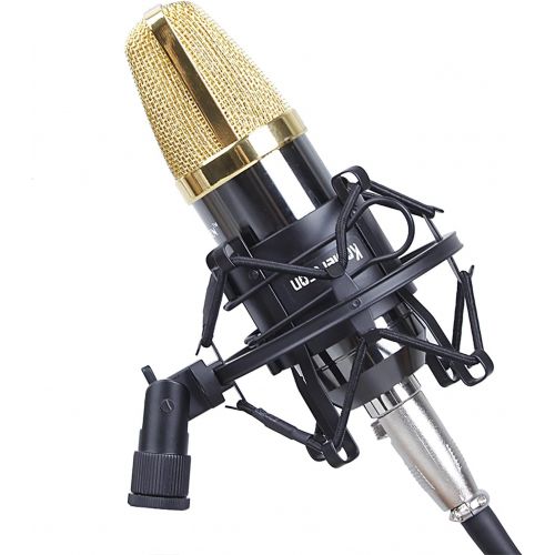  [아마존베스트]Koolertron Universal 50MM Microphone Shock Mount for 48MM-54mm Diameter Condenser Mic (Black)