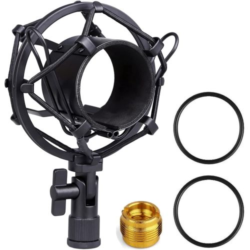  [아마존베스트]Koolertron Universal 50MM Microphone Shock Mount for 48MM-54mm Diameter Condenser Mic (Black)