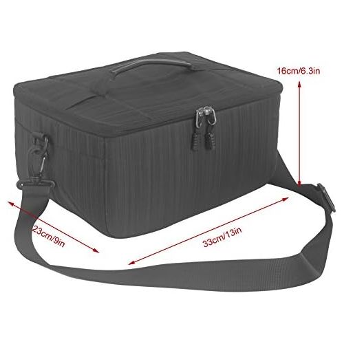  Koolertron Camera Case DSLR Camera Insert Bag Purse Universal Liner Lens Pouch Partition Protective Cover Waterproof Sleeve for Cannon/Nikon/Sony (Black)