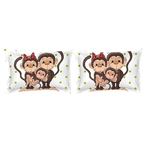  Koongso 3D Monkey Family Digital Print Bedding Sets Reversible 3 Pieces Cartoon Duvet Cover Set for Kids Boys Teens,Twin/Full/Queen/King Size