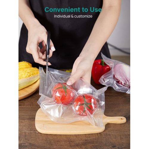  Kootek 6 Rolls Vacuum Sealer Bags for Food Saver, Thicker Heavy Duty Sous Vide Commercial Grade Bag, Fits for All Clamp Style Vacuum Sealers Machine (3 Rolls 8x16.4 and 3 Rolls 11x