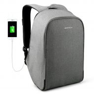 Kopack KOPACK Waterproof Anti-Thief Laptop Backpack USB Charging Port Business Travel Backpack Bag Men Women Rain Cover 15.6 Inch Grey