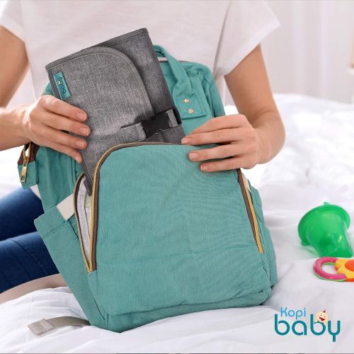  Kopi Baby Portable Diaper Changing Pad, Portable Changing pad for Newborn boy & Girl- Baby Changing Pad with Smart Wipes Pocket  Waterproof Travel Changing Station kit - Baby Gift by Kopi B