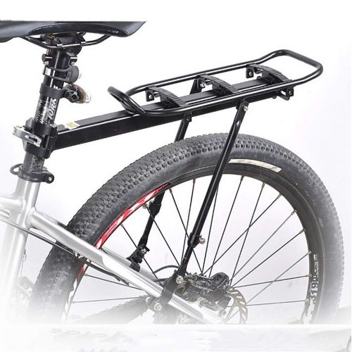  Kopr Rear Bike Rear Bike Rack Bicycle Cargo Rack Quick Release Adjustable Alloy Bicycle Carrier 110 Lb Capacity Easy to Install Black Bike Rack