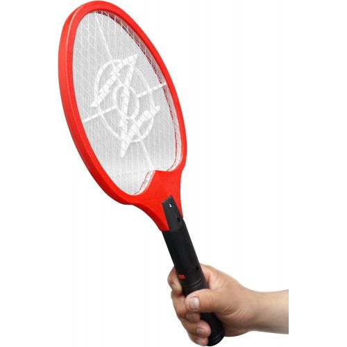 Koramzi Bug Zapper Racket Fly Swatter Mosquito Killer, Zap Mosquito Best for Indoor and Outdoor Pest Control F2 (Red)