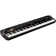 Korg},description:Housed in a sleek, curvaceous body, the SV-1 88-Key Stage Vintage Piano offers an elegant on-stage appearance. Coupled with retro-style controls and a smooth blac