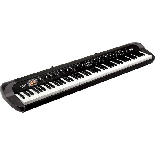  Korg},description:Housed in a sleek, curvaceous body, the SV-1 88-Key Stage Vintage Piano offers an elegant on-stage appearance. Coupled with retro-style controls and a smooth blac