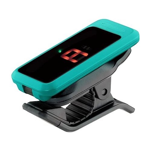  Korg Pitchclip Low Profile Clip-On Tuner - Green Bundle with Picks and Austin Bazaar Polishing Cloth
