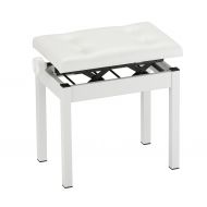 Korg PC-550 Height Adjustable Piano Bench, White