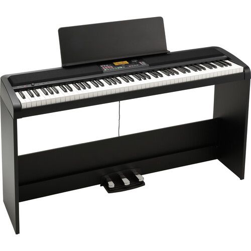  Korg XE20SP Digital Ensemble Piano with Stand and 3-Pedal Unit