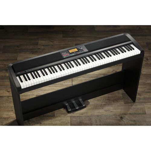 Korg XE20SP Digital Ensemble Piano with Stand and 3-Pedal Unit