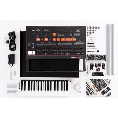  Korg ARP Odyssey FS Kit Analog Duophonic Synthesizer with Full-Sized Keys (Black/Orange)