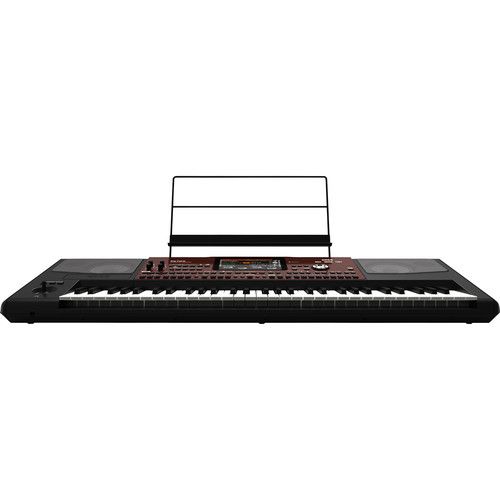  Korg Pa700 61-Key Professional Arranger with Touchscreen and Speakers (Black / Dark Red)