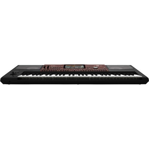  Korg Pa700 61-Key Professional Arranger with Touchscreen and Speakers (Black / Dark Red)