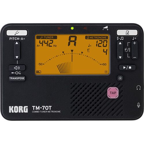  Korg TM-70T Handheld Tuner and Metronome (Black)