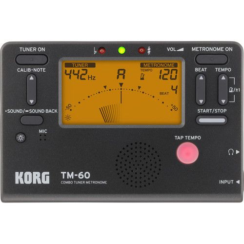  Korg TM-60 Combo Tuner Metronome (Black)