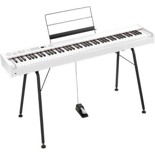  Korg D1 88-Key Digital Stage Piano with Pedal (White)