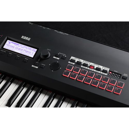  Korg KROSS 2-88 88-Key Synthesizer Workstation (Super Matte Black)