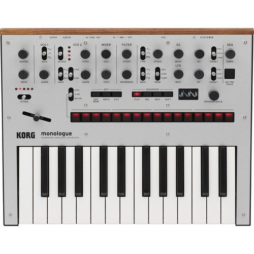  Korg Monologue Monophonic Analog Synthesizer (Silver)