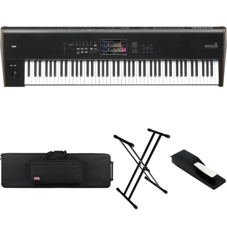 Korg Nautilus 88 88-key Synthesizer Workstation with Aftertouch Stage Bundle