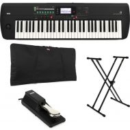 Korg i3 Arranger Keyboard Stage Bundle - Matte Black