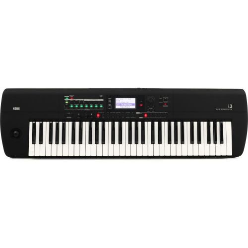  Korg i3 Arranger Keyboard Stage Bundle - Matte Black