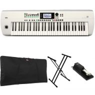 Korg i3 Arranger Keyboard Stage Bundle - Silver
