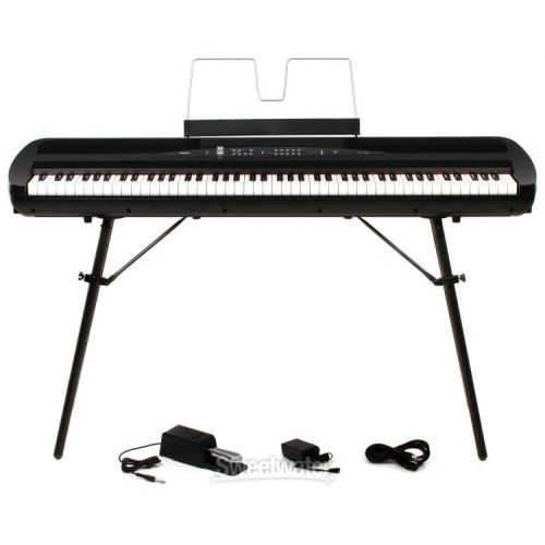  Korg SP-280 Digital Piano with Speakers - Black