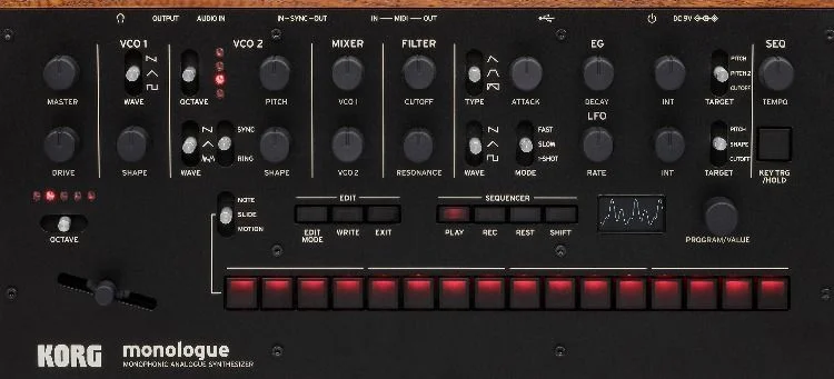  Korg monologue Analog Synthesizer - Black Demo